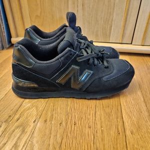 New Balance 574 M574TBK Triple Black Mens Size 8.5